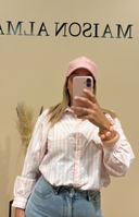 Chemisier style écolier à petit point