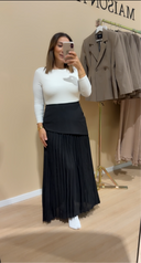 Juppe plissé noir