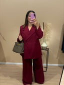 Ensemble blazer oversize bordeaux
