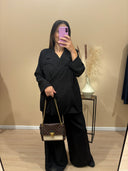 Ensemble blazer oversize et pantalon coupe large noir