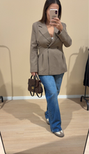 Blazer taupe ceintré