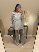 Ensemble blazer oversize taupe