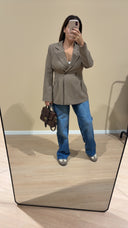 Blazer taupe ceintré