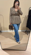 Blazer taupe ceintré