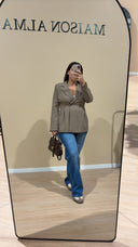 Blazer taupe ceintré