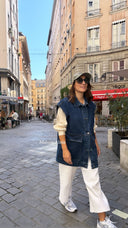 Gilet en jean oversize sans manches