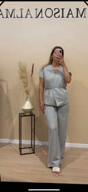 Ensemble pantalon - Haut manche courte gris