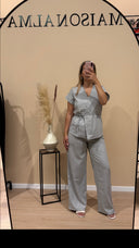 Ensemble pantalon - Haut manche courte gris